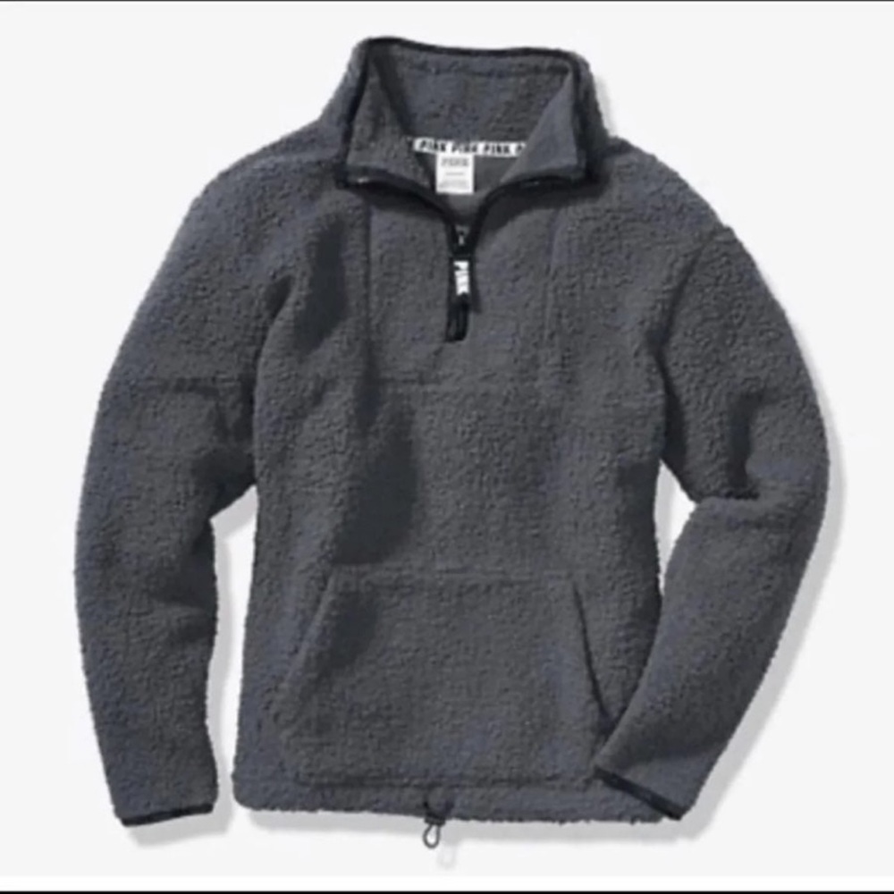 VS Pink Sherpa Quarter Zip Pullover